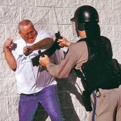 Torso-Length Containment Shield in use