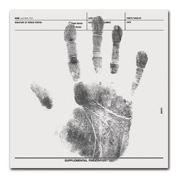 Standard Palm Print Record Cards, pack of 100