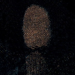 Latent developed with Copper Metallic powder