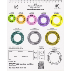 Wound Guide Circle Scales, 1-9 sq. cm rings (pack of 10)