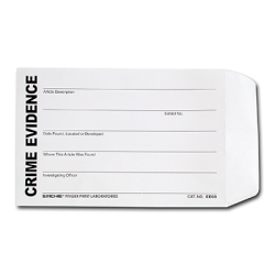 Preprinted White 6 inch x 9 inch Evidence Envelope (Set of 100)