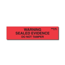 WARNING/SEALED EVIDENCE Labels 1 inch x 4 inch (Roll of 250)