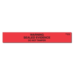 WARNING SEALED EVIDENCE Labels 1 inch x 7 inch (Roll of 100)