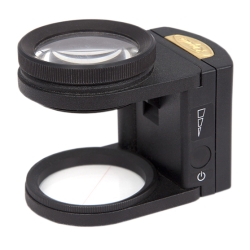 Dactyloscopic 5X Fingerprint Magnifier with LED Light and Henry Disc
