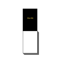 Gloss Black Backing Card Pad 2 1/4 inch x 4 inch