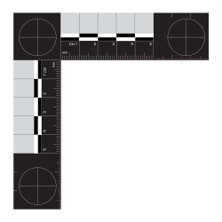 Black Vinyl Forensic Scale 105mm x 105mm
