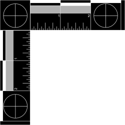 English Metal Forensic Scale 4 1/8 inch x 4 1/8 inch