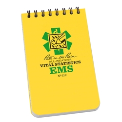 All-Weather Vital Signs (EMS) Notebook, 3 x 5