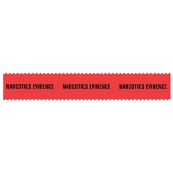 Red SIRCHMARK Evidence Tape 108 ft "NARCOTICS EVIDENCE"