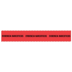 Red SIRCHMARK Evidence Tape 108 ft "EVIDENCIA NARCOTICOS"