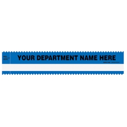 Evidence Integrity Strips Blue with White Stripe and Custom Imprint