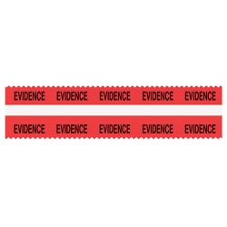 Red SIRCHMARK Evidence Tape with White Strip Wide 54 ft