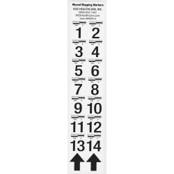 Wound Guide Map Marker 1-14 (pack of 100)