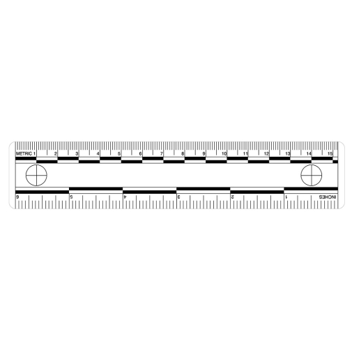 6 inch White Photo Evidence Scales, Forensic Measurement, Forensic  Supplies