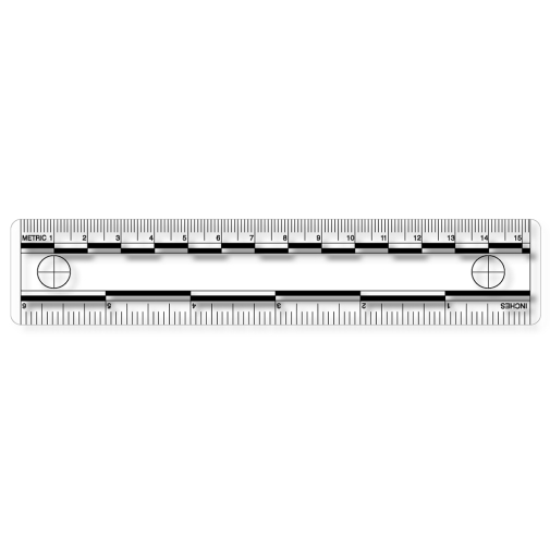 6 inch White Photo Evidence Scales, Forensic Measurement, Forensic  Supplies