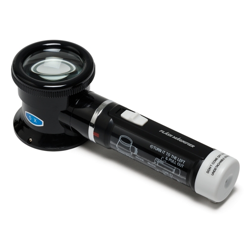 Flashlight and magnifying glass hotsell