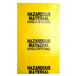 Disposable Hazardous Materials Bag, 18 inches x 30 1/2 inches, pack of 10