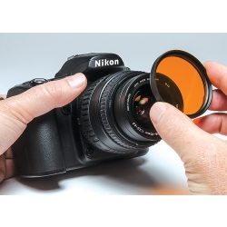 Orange Camera Lens Barrier Filter