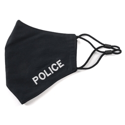 Black Mask embroidered with POLICE