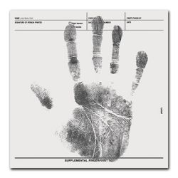 Standard Palm Print Record Cards, pack of 100