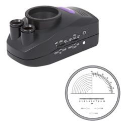 Fixed Focus 10X Compact Device Magnifier with 2 White, 254nm, 313nm, 365nm, 400nm, Retroreflective, IR Anti-Stokes and Holographic & OVD Visualization (includes Measuring Disc)