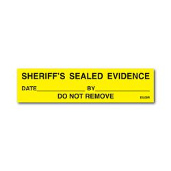 SHERIFFS SEALED EVIDENCE Labels