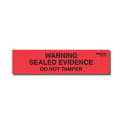 WARNING/SEALED EVIDENCE Labels 1 inch x 4 inch (Roll of 250)