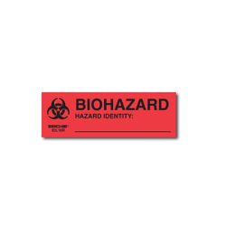 Biohazard-Hazard ID Labels 1 inch X 3 inch (Roll of 250)