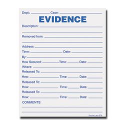 Combo Evidence/Chain of Possession 4 inch x 5 inch (100 each)