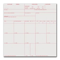 Criminal Record Cards, pack of 100
