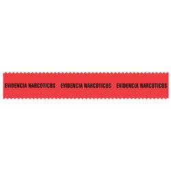 Red SIRCHMARK Evidence Tape 108 ft "EVIDENCIA NARCOTICOS"