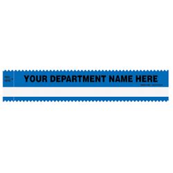 Evidence Integrity Strips Blue with White Stripe and Custom Imprint
