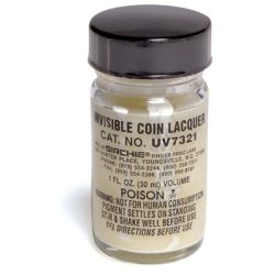 Fluorescent Invisible Coin Lacquer